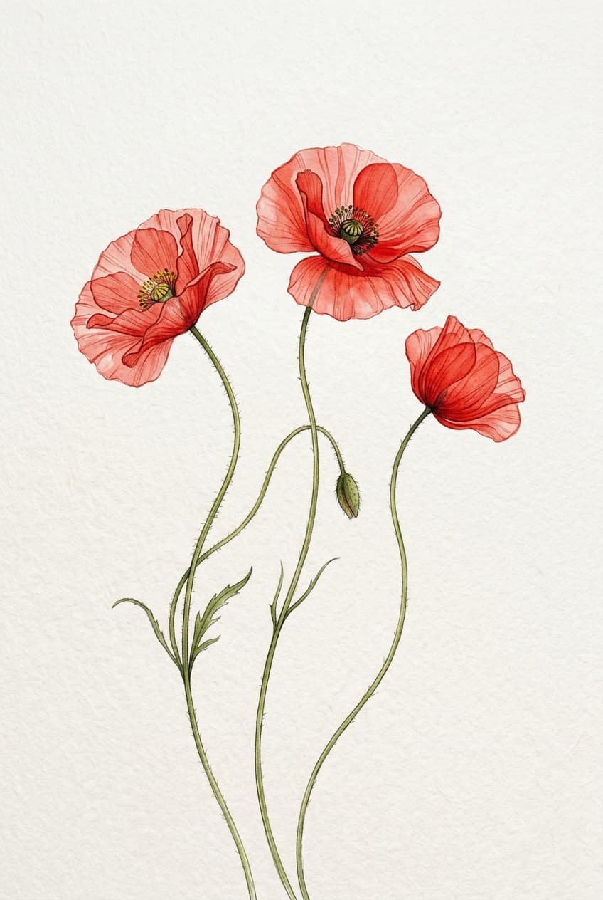 Three Poppies