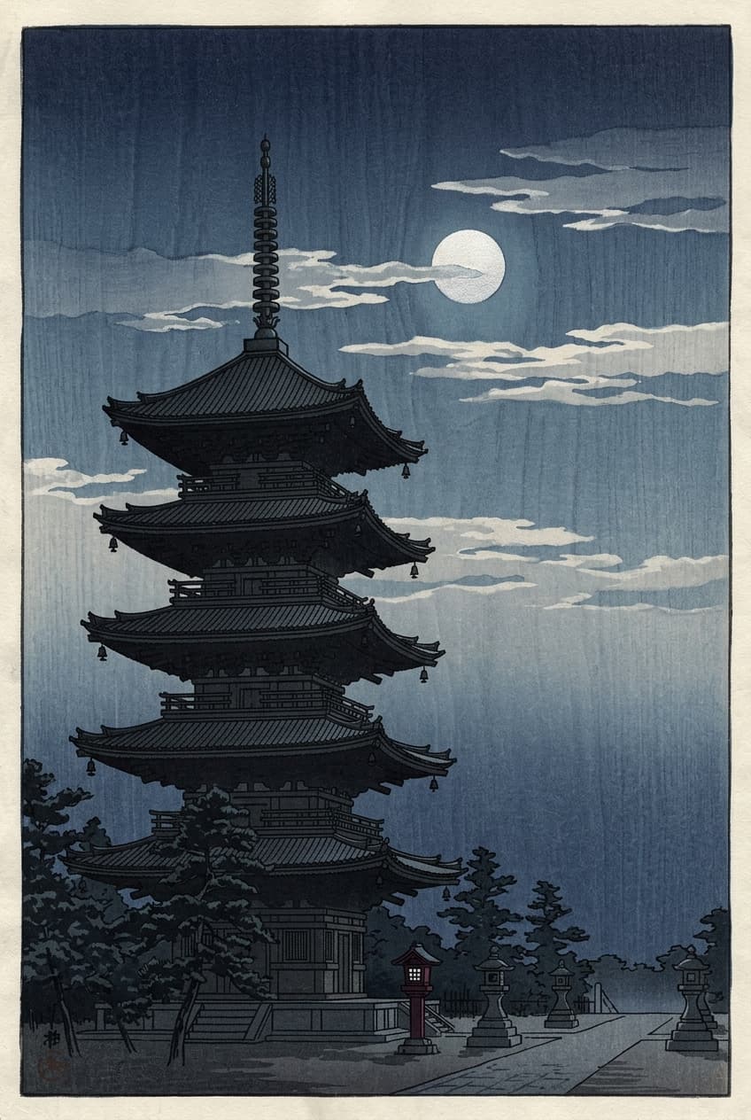 Moon and Pagoda