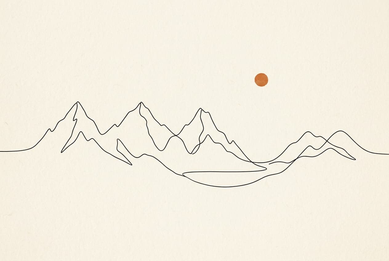 A Single Line Mountain Range